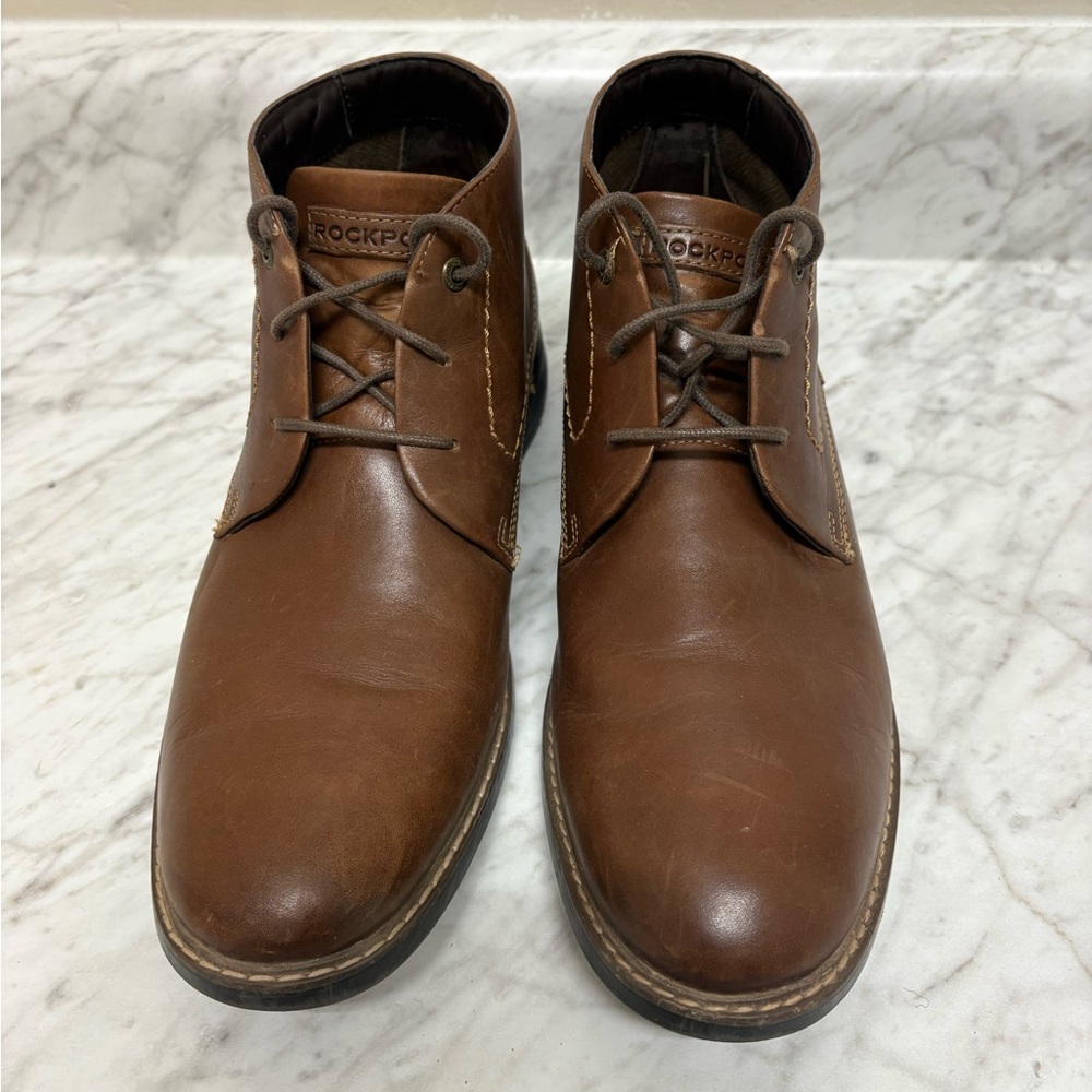 Rockport Men’s Chestnut Brown Leather Chukka Boots